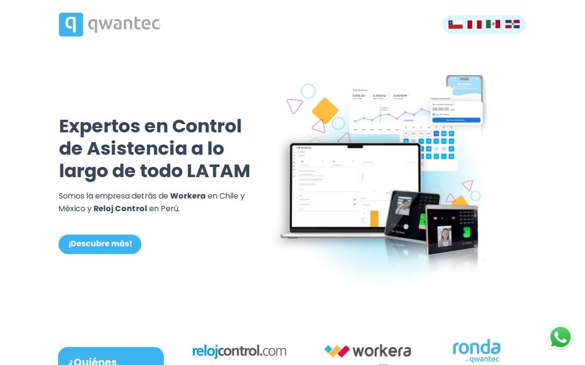 Qwantec website preview