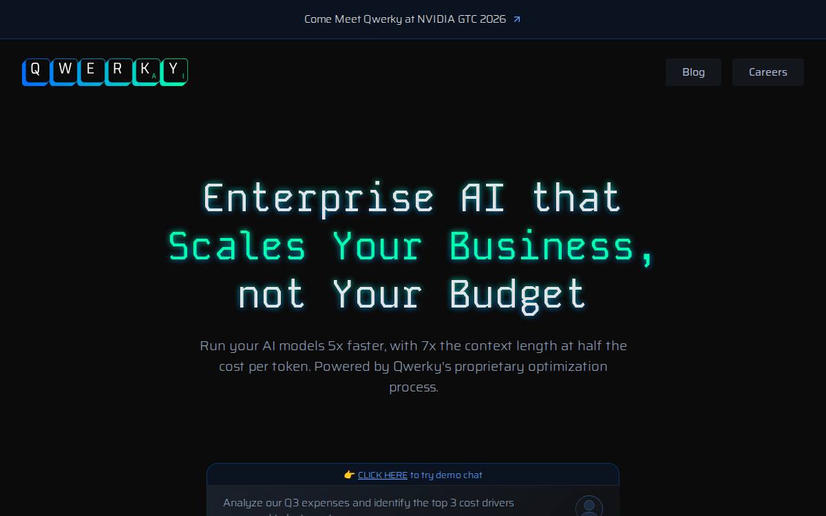 Qwerky AI website preview