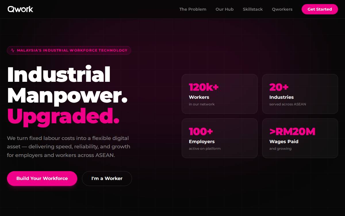 Qwork website preview