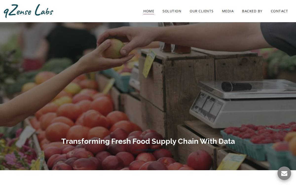 Qzense Labs website preview