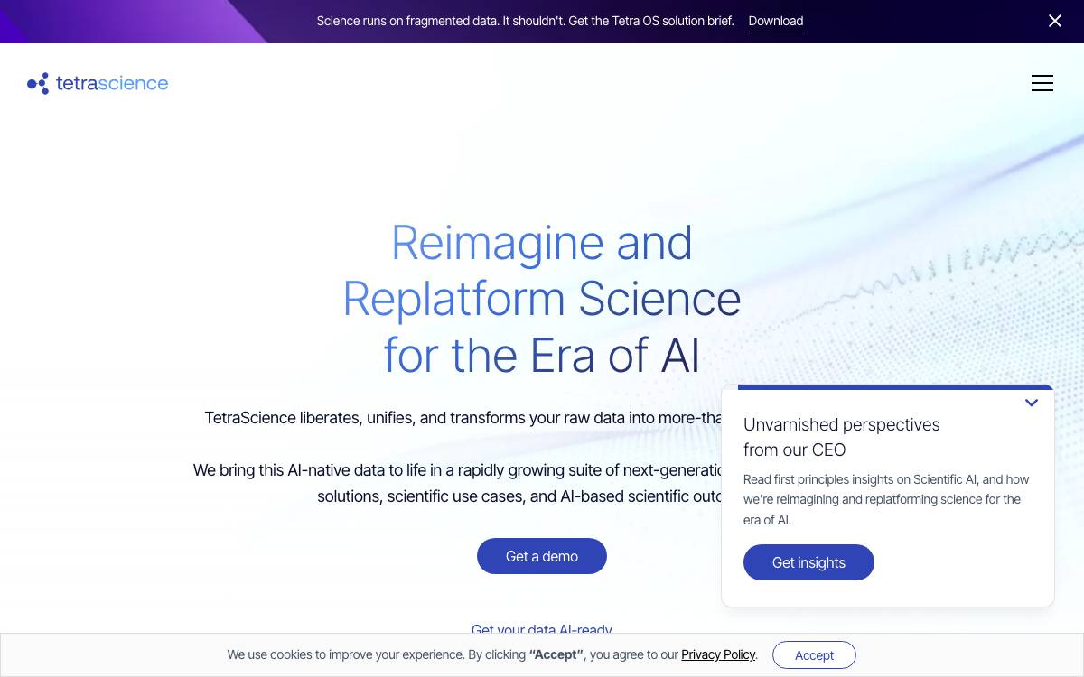 TetraScience website preview