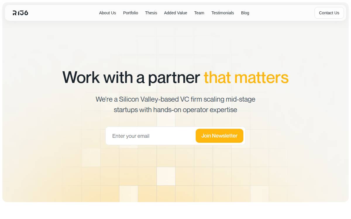 R136 website preview