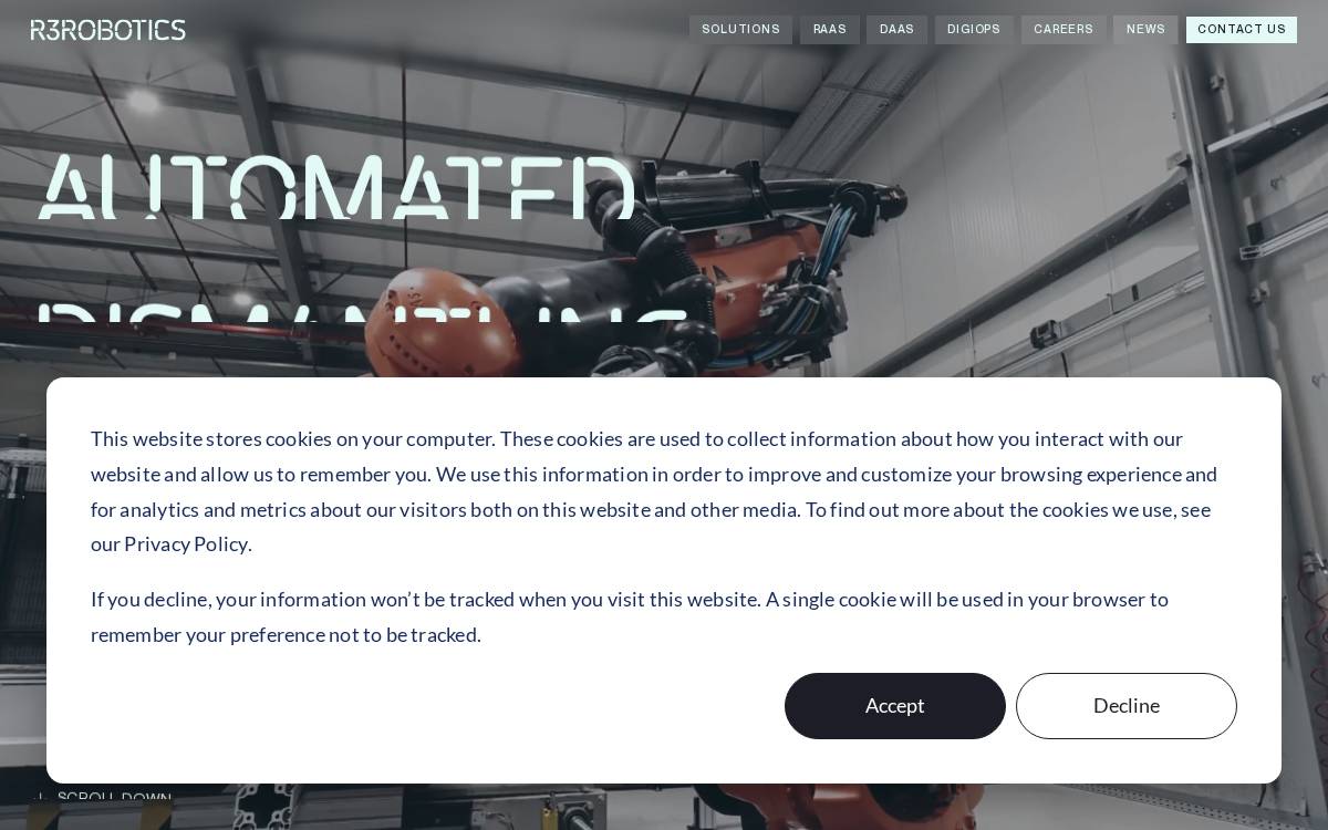 R3 Robotics website preview
