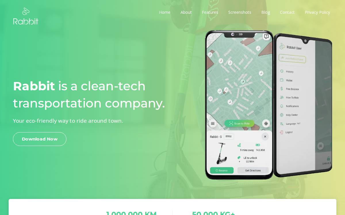 Rabbit Mobility website preview