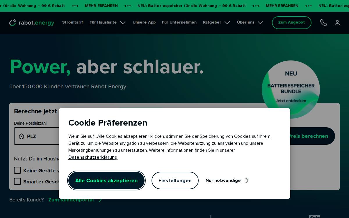 Rabot Charge website preview