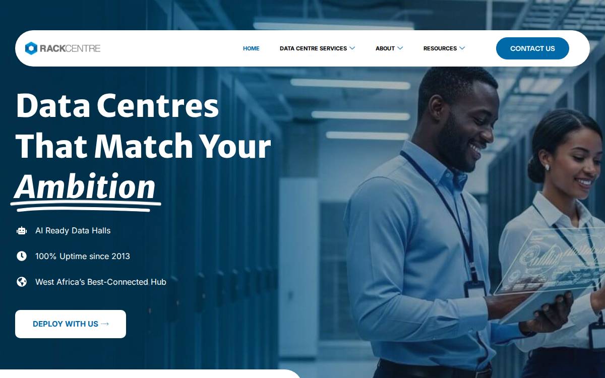 Rack Center website preview
