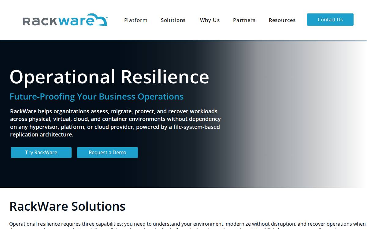RackWare website preview