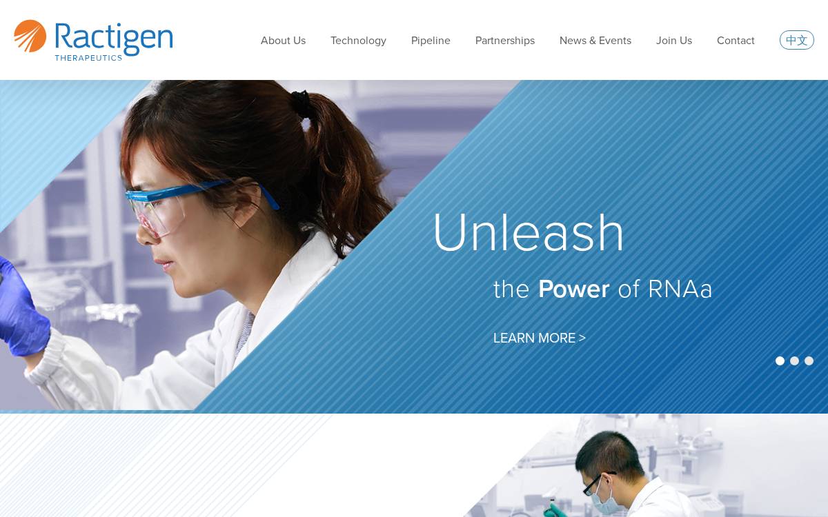 Ractigen website preview