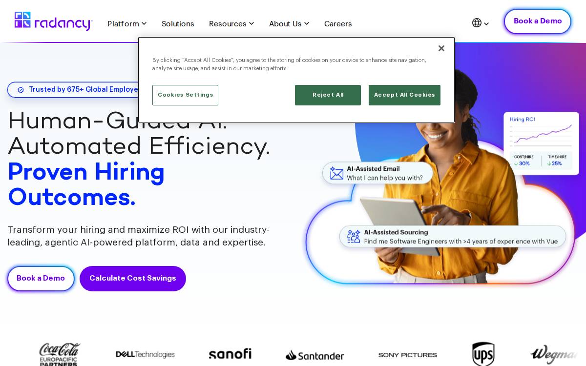 Radancy website preview