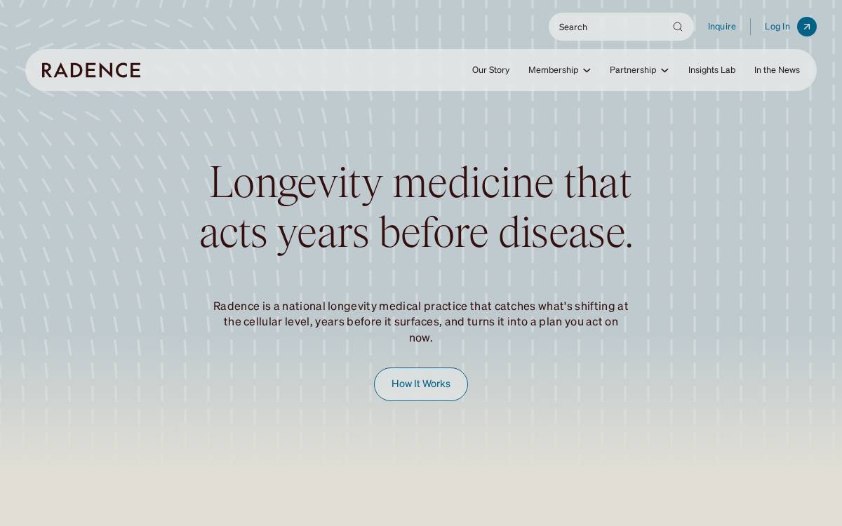Radence website preview