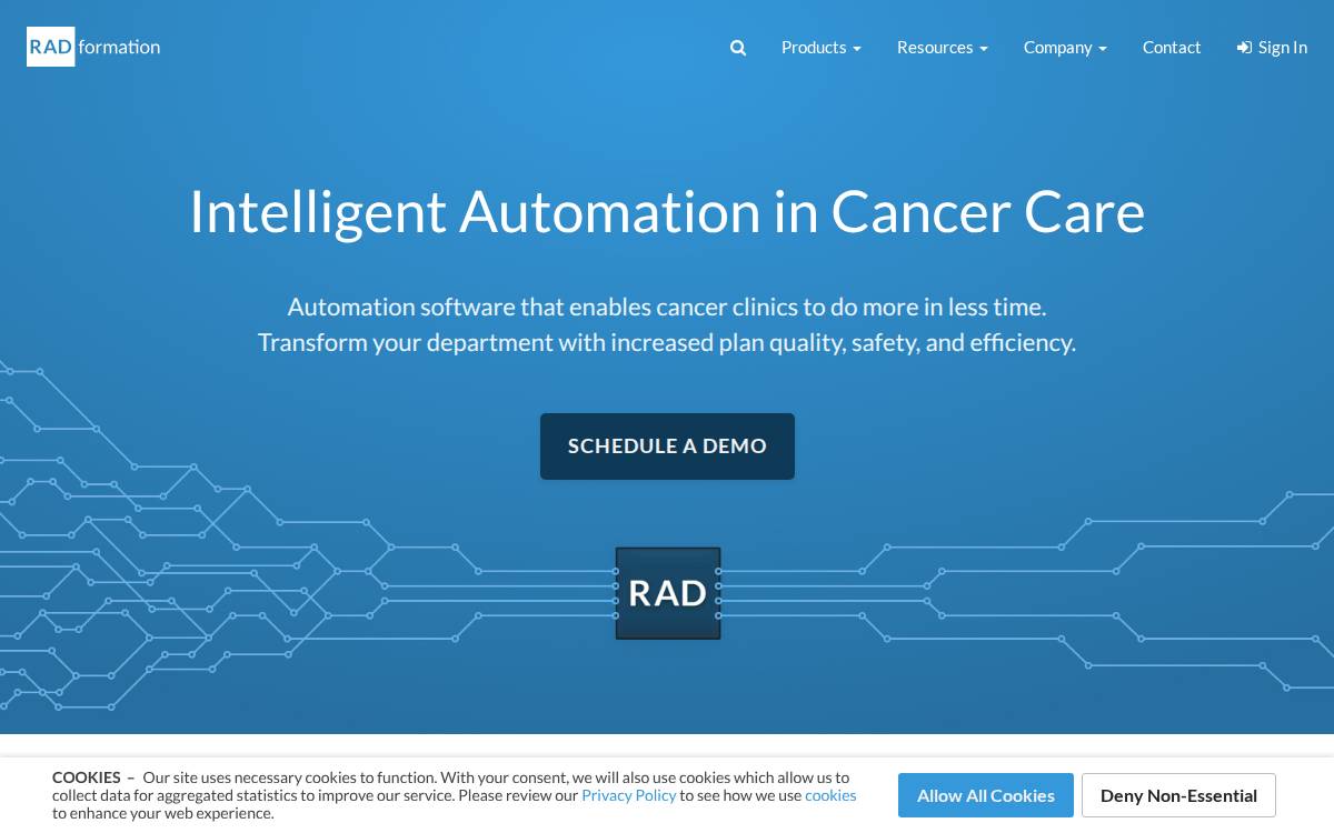 Radformation website preview