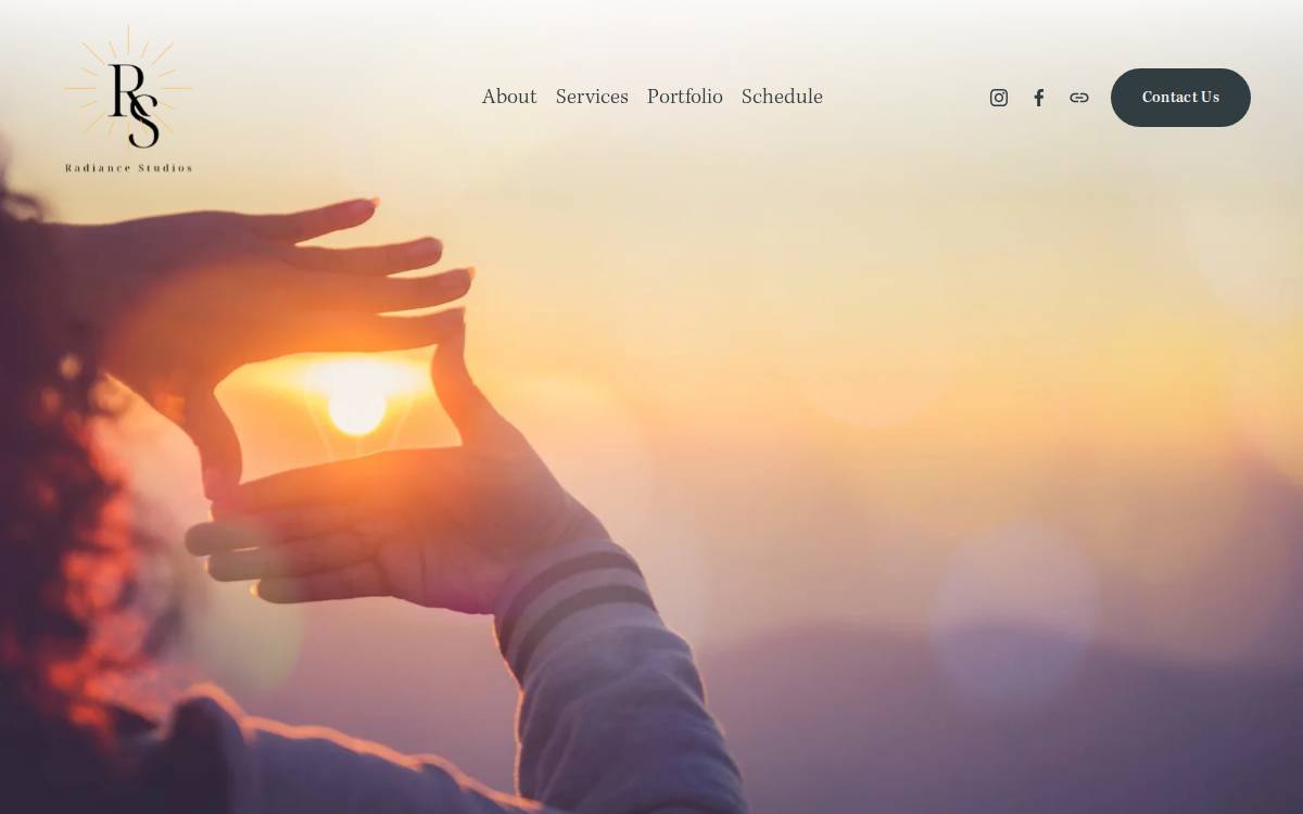 Radiance Studios website preview