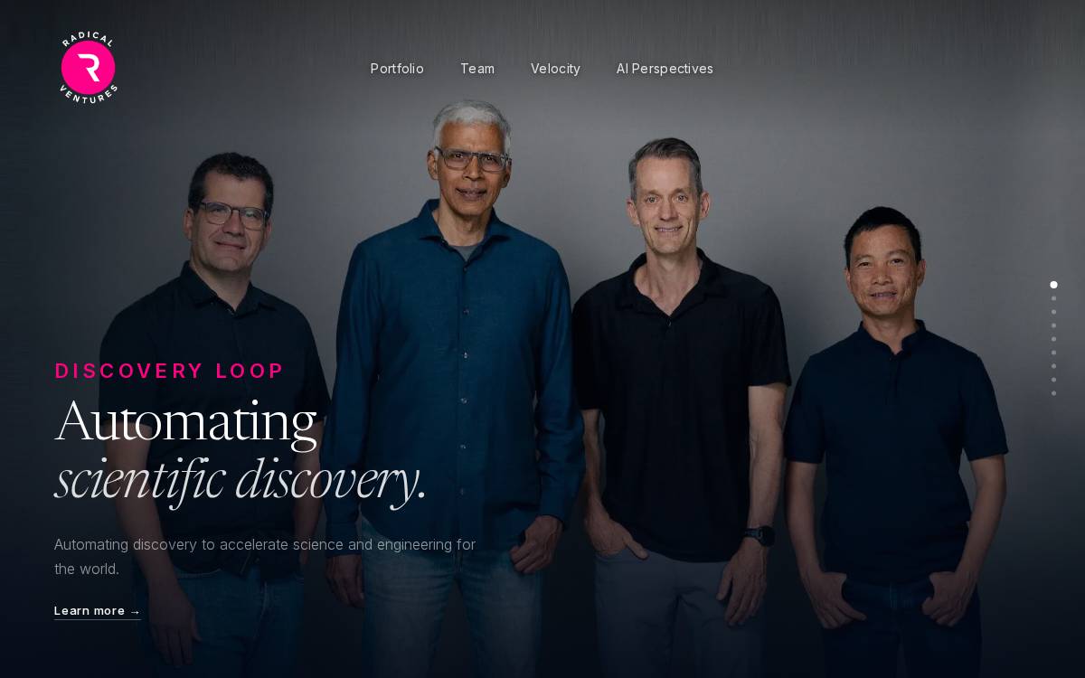 Radical Ventures website preview