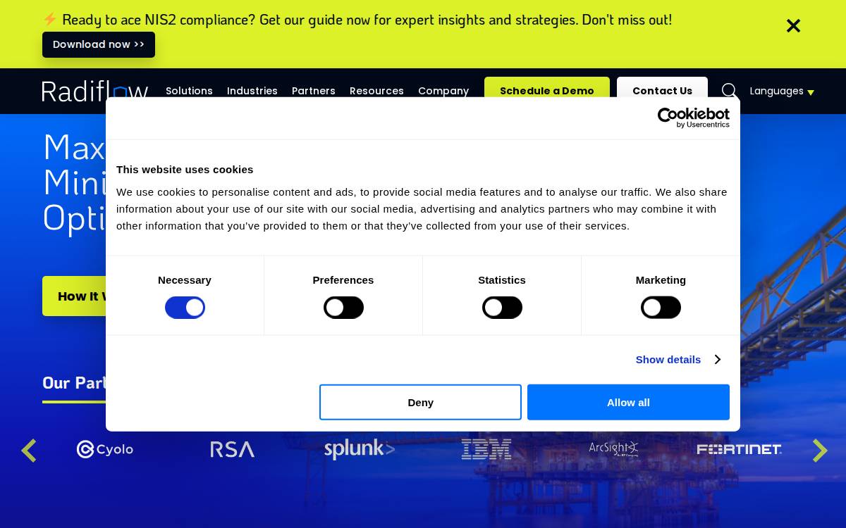 Radiflow website preview