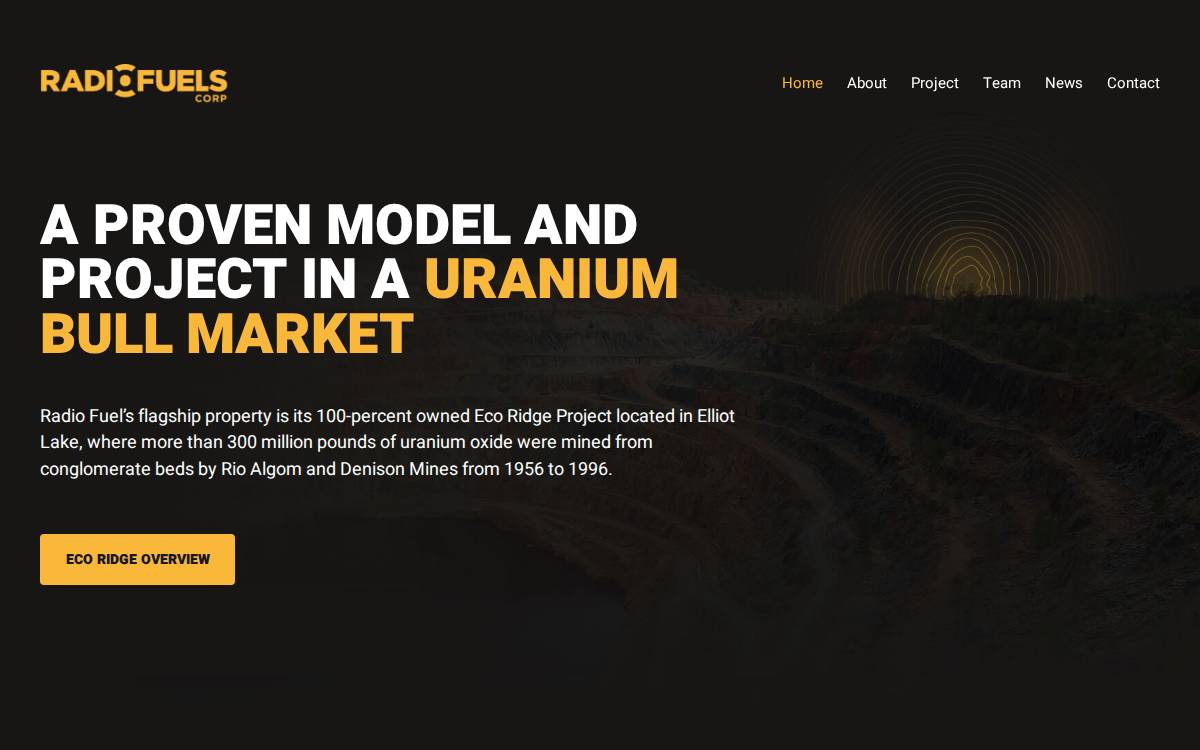 Radio Fuels Corp. website preview