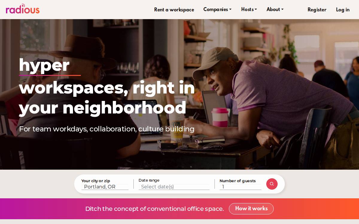 Radious website preview