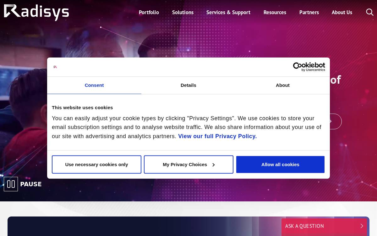 Radisys website preview
