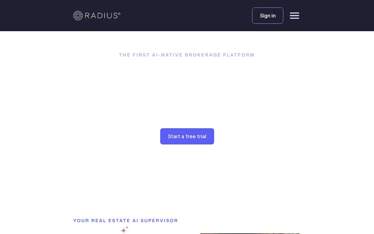 Radius website preview