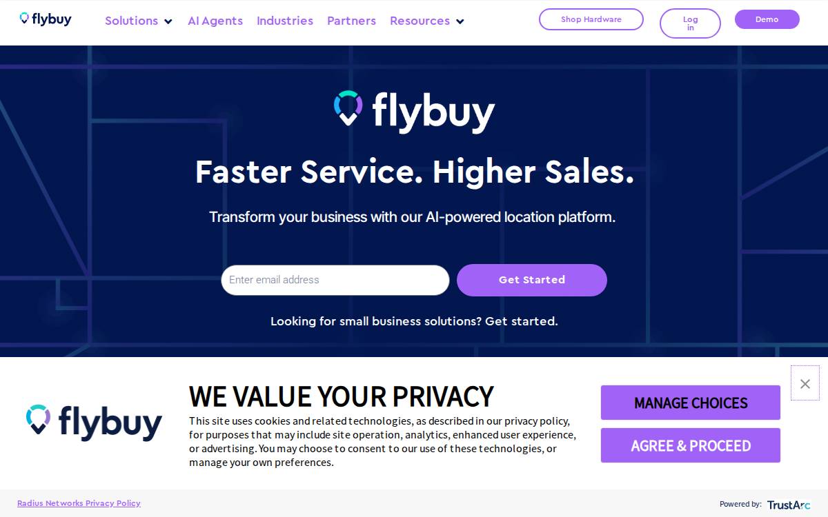 Radius Networks website preview