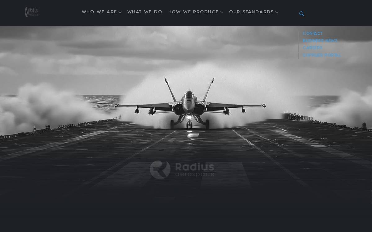 Radiusaerospace website preview
