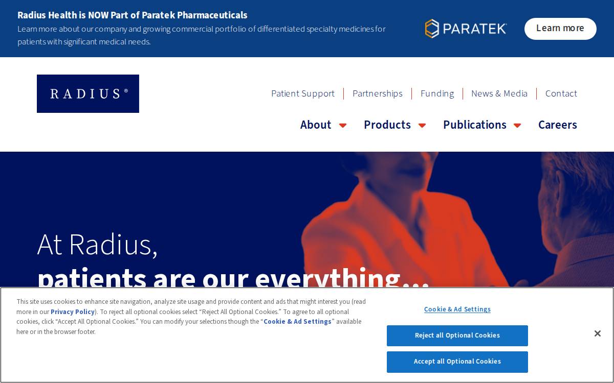 Radiuspharm website preview
