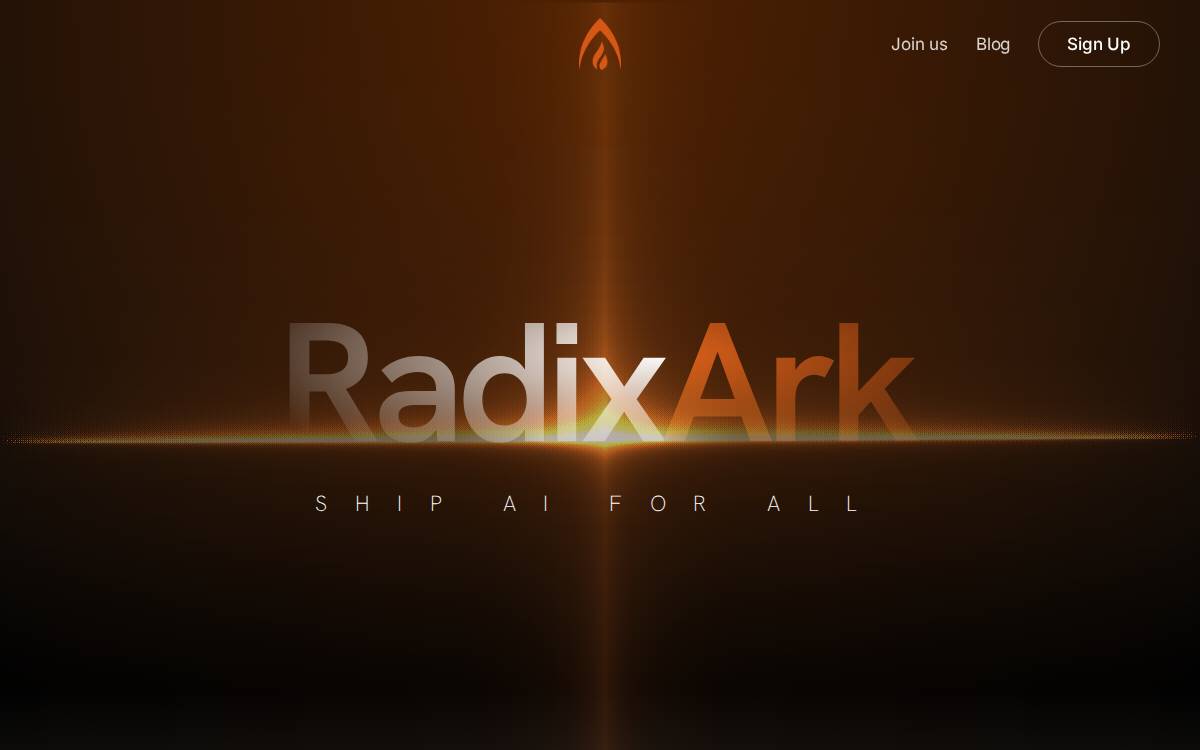 RadixArk website preview