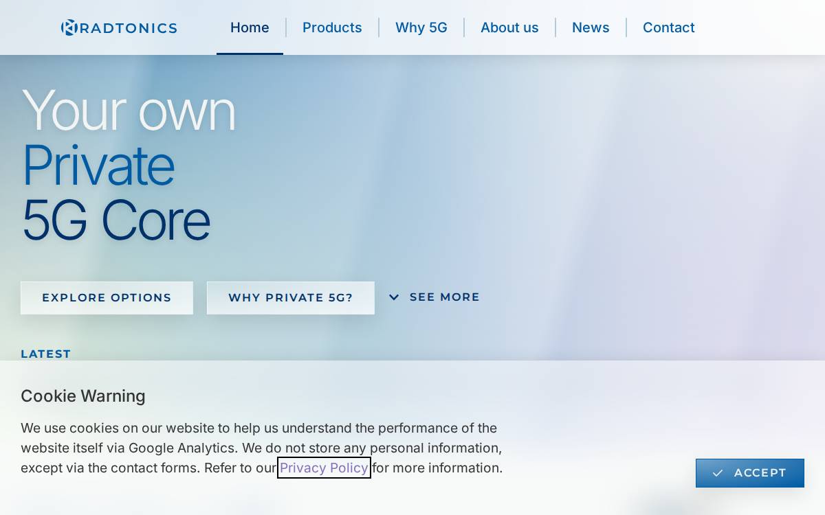 Radtonics website preview
