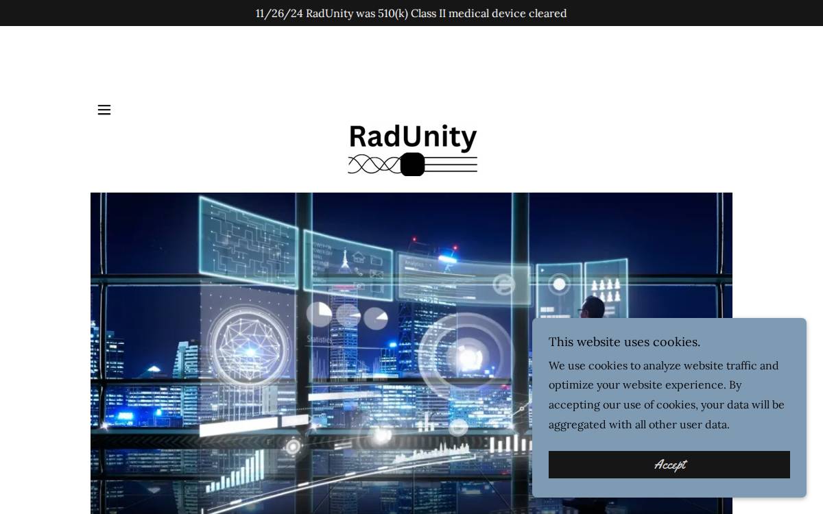 RadUnity website preview