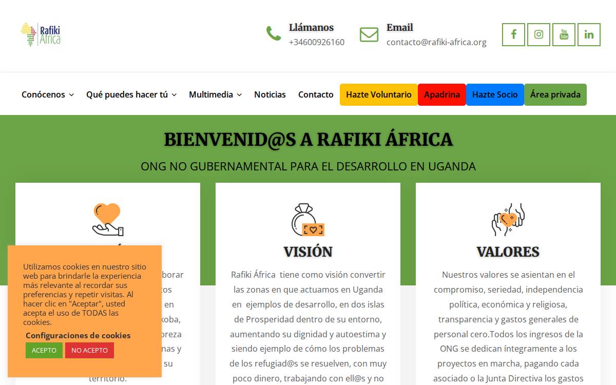 Rafiki Africa website preview