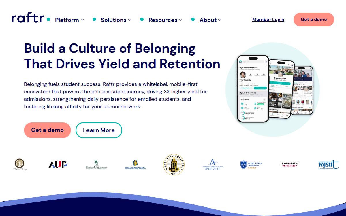 Raftr website preview