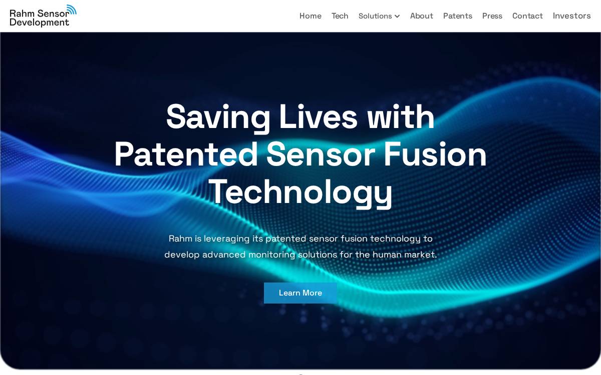Rahm Sensor Development website preview