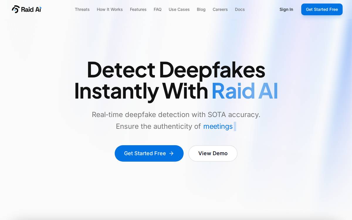 Raid AI website preview
