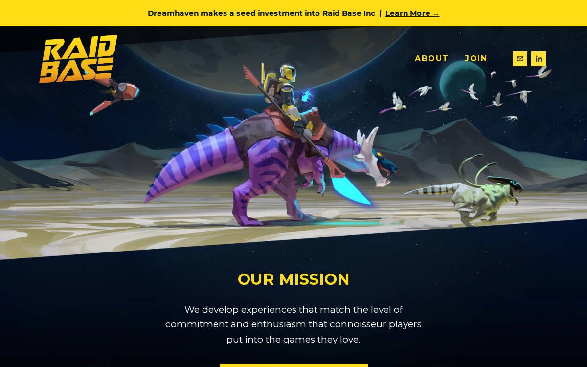Raid Base website preview