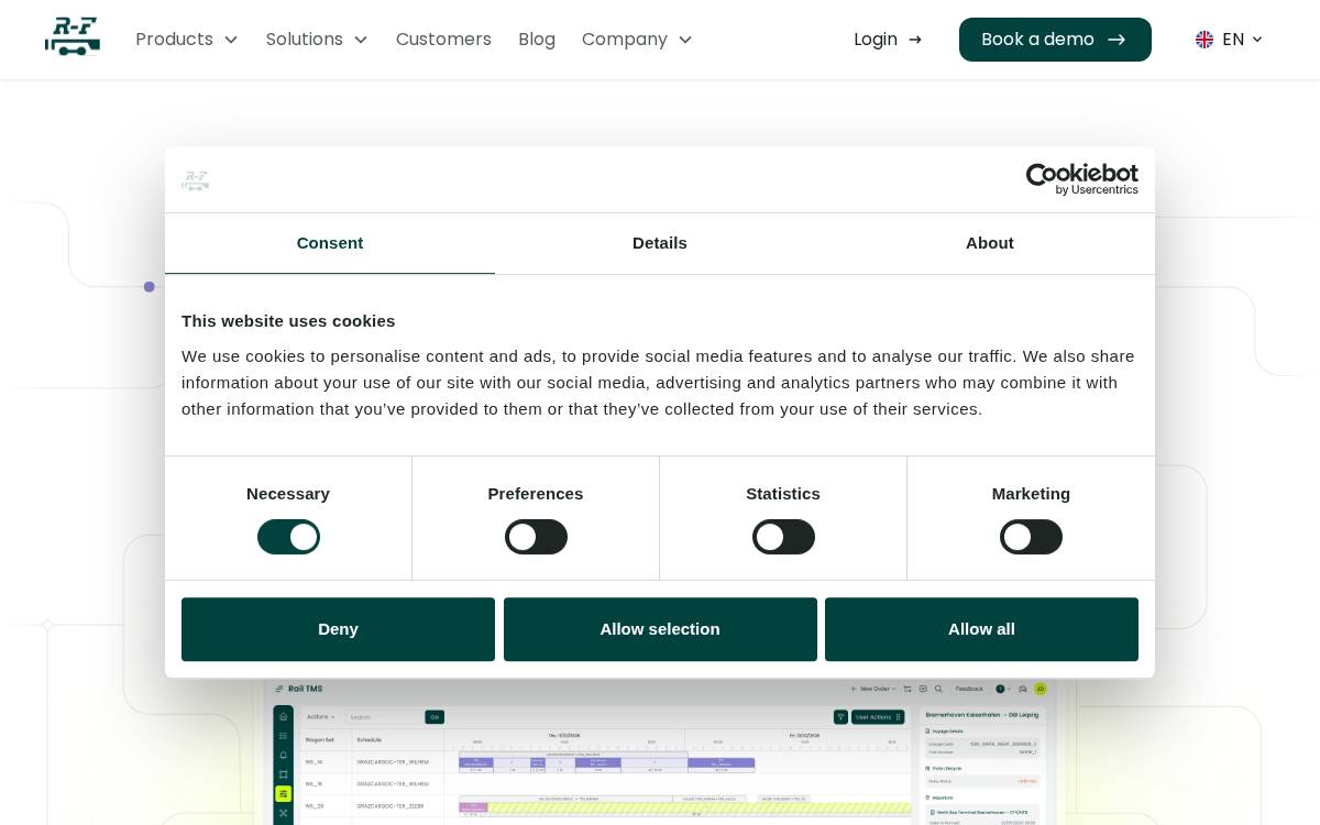 Rail Flow website preview