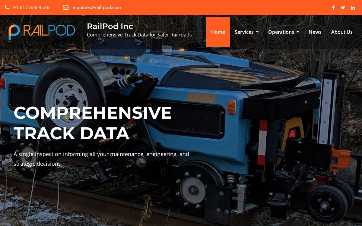 RailPod website preview