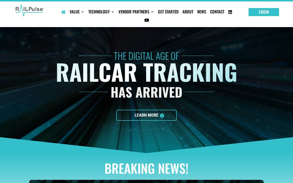 RailPulse website preview
