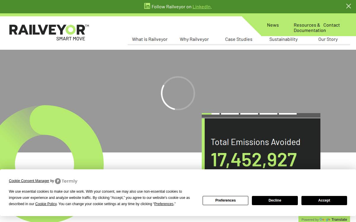 Railveyor website preview
