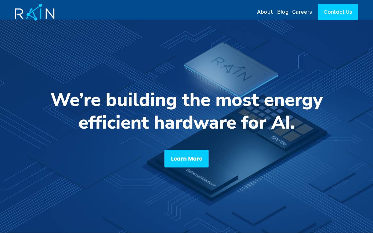 Rain AI website preview