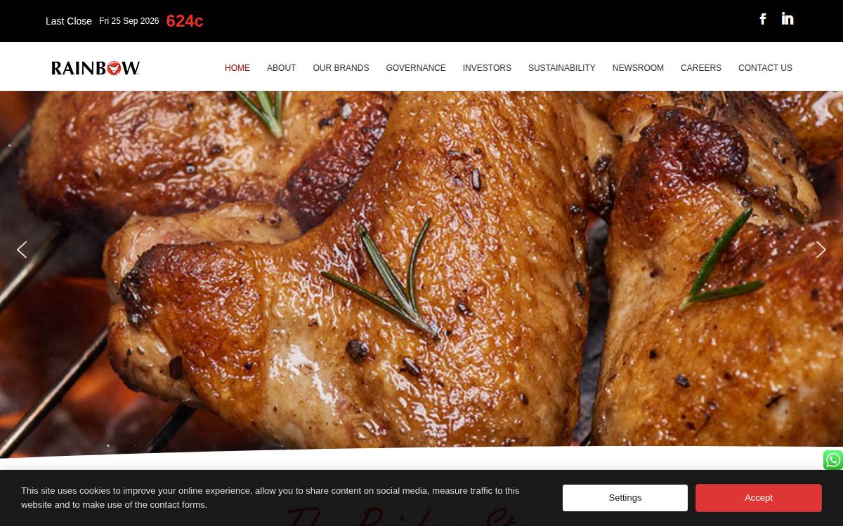 Rainbow Chicken website preview