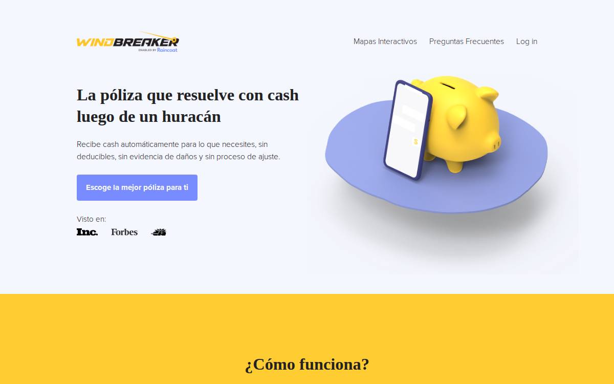 Raincoat website preview