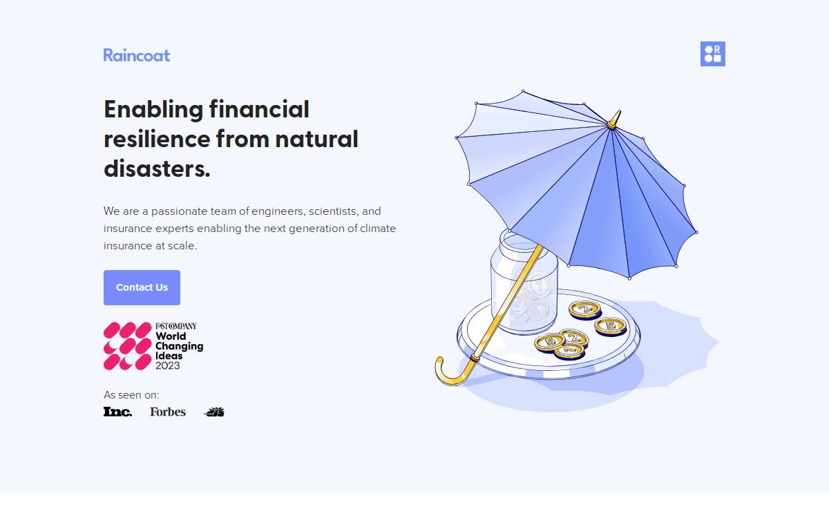 Raincoat website preview