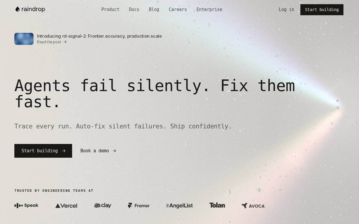 Raindrop website preview