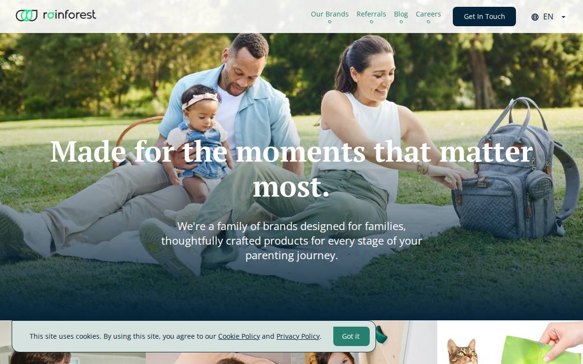 Rainforest website preview