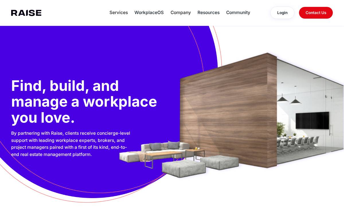 Raise website preview