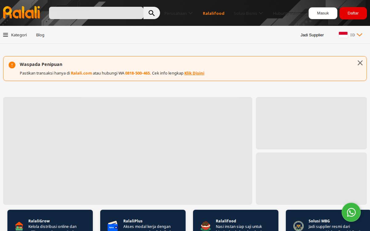 Ralali website preview