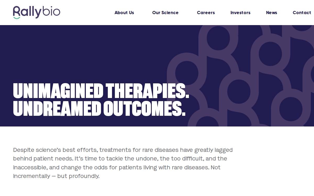 Rallybio, LLC website preview