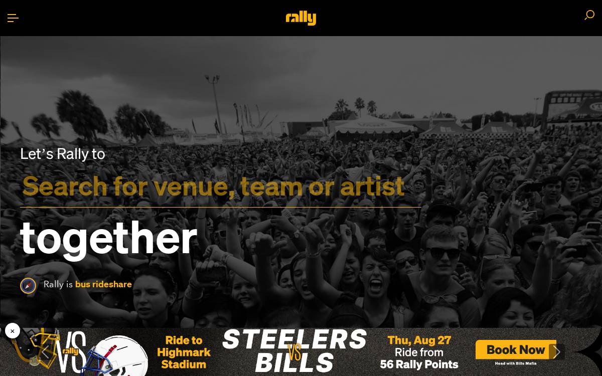 rallybus_ website preview