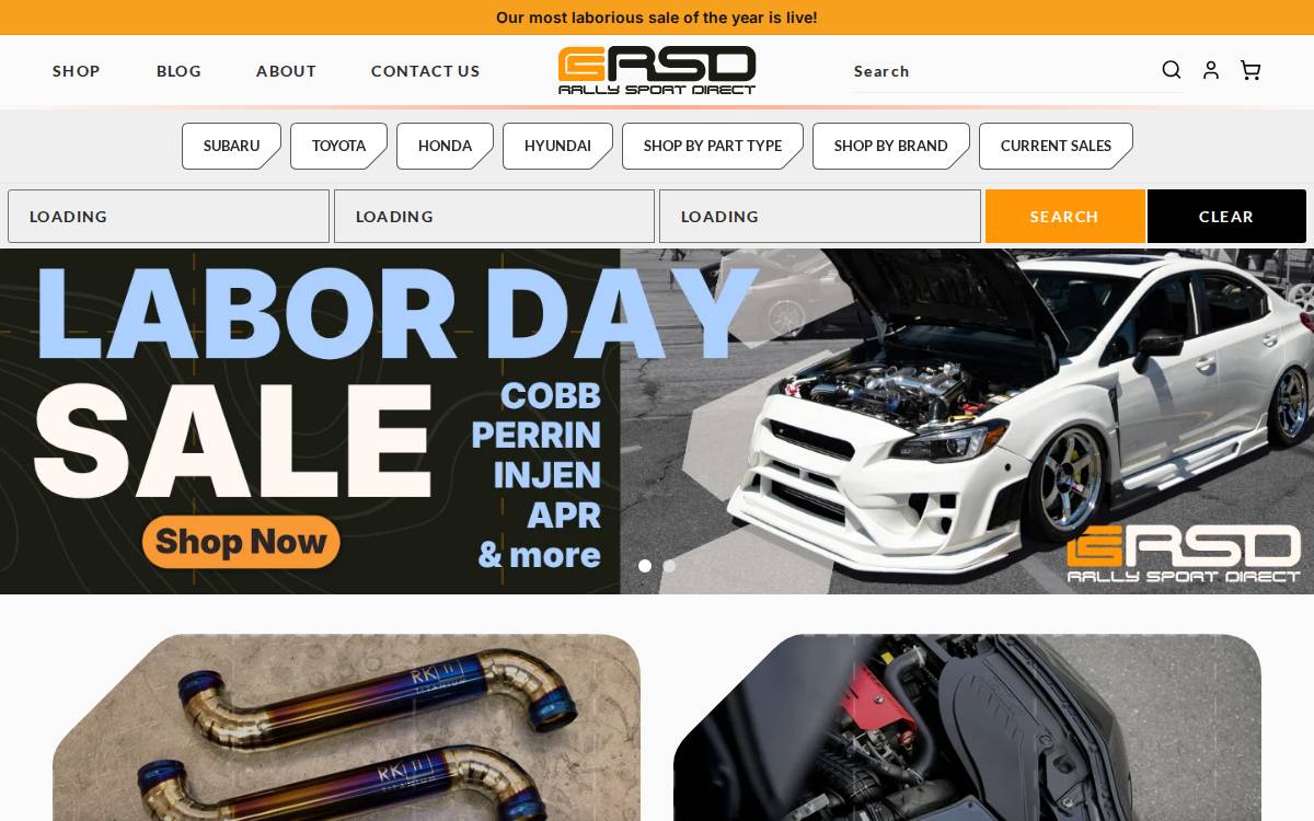 RallySport website preview