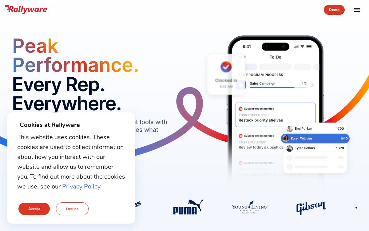 Rallyware website preview