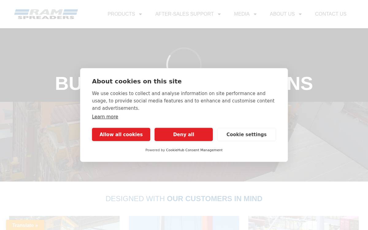 Ram Spreaders website preview